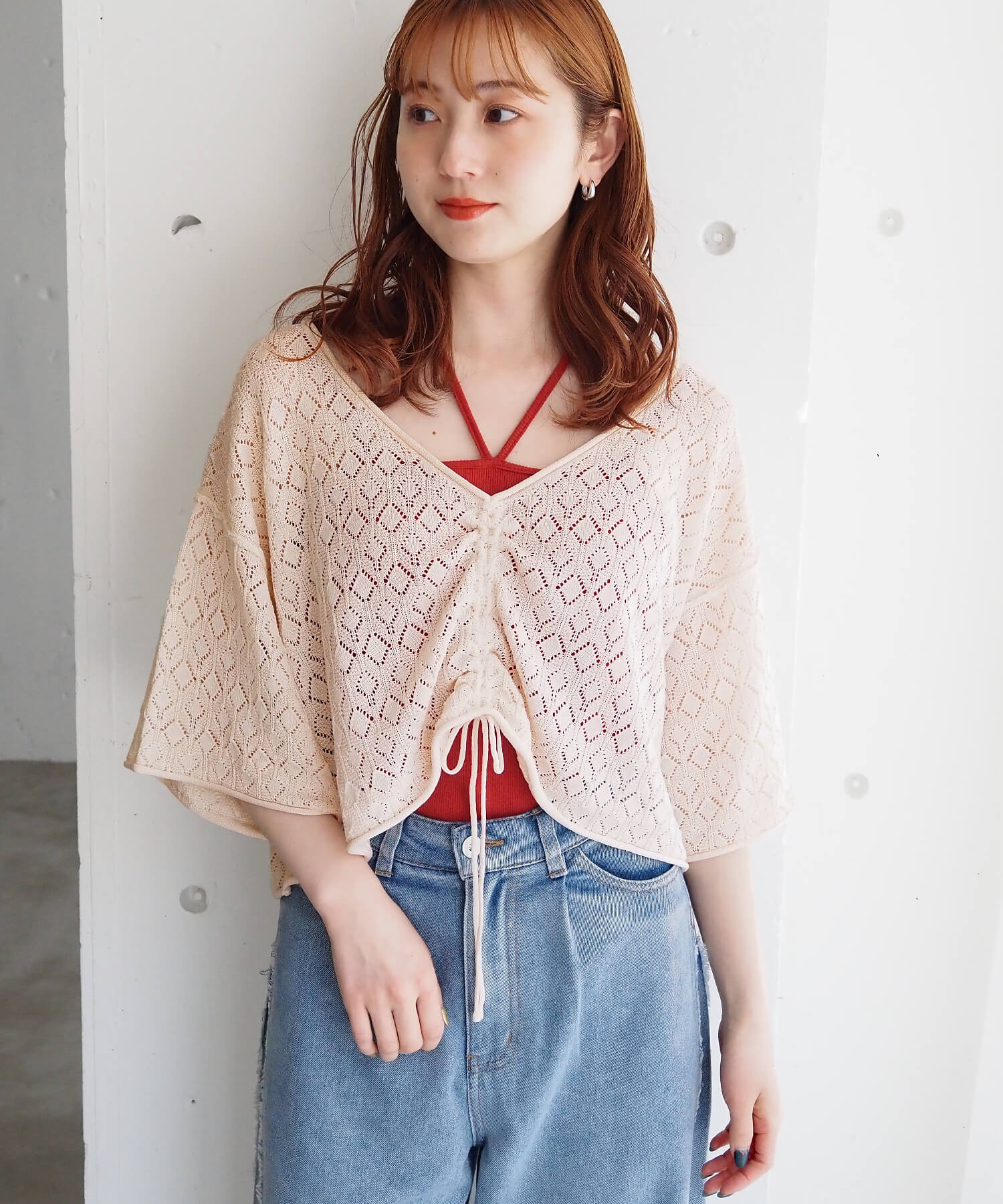 【試着のみ】seed and soil / wrap top beige Tops – seed and soil
