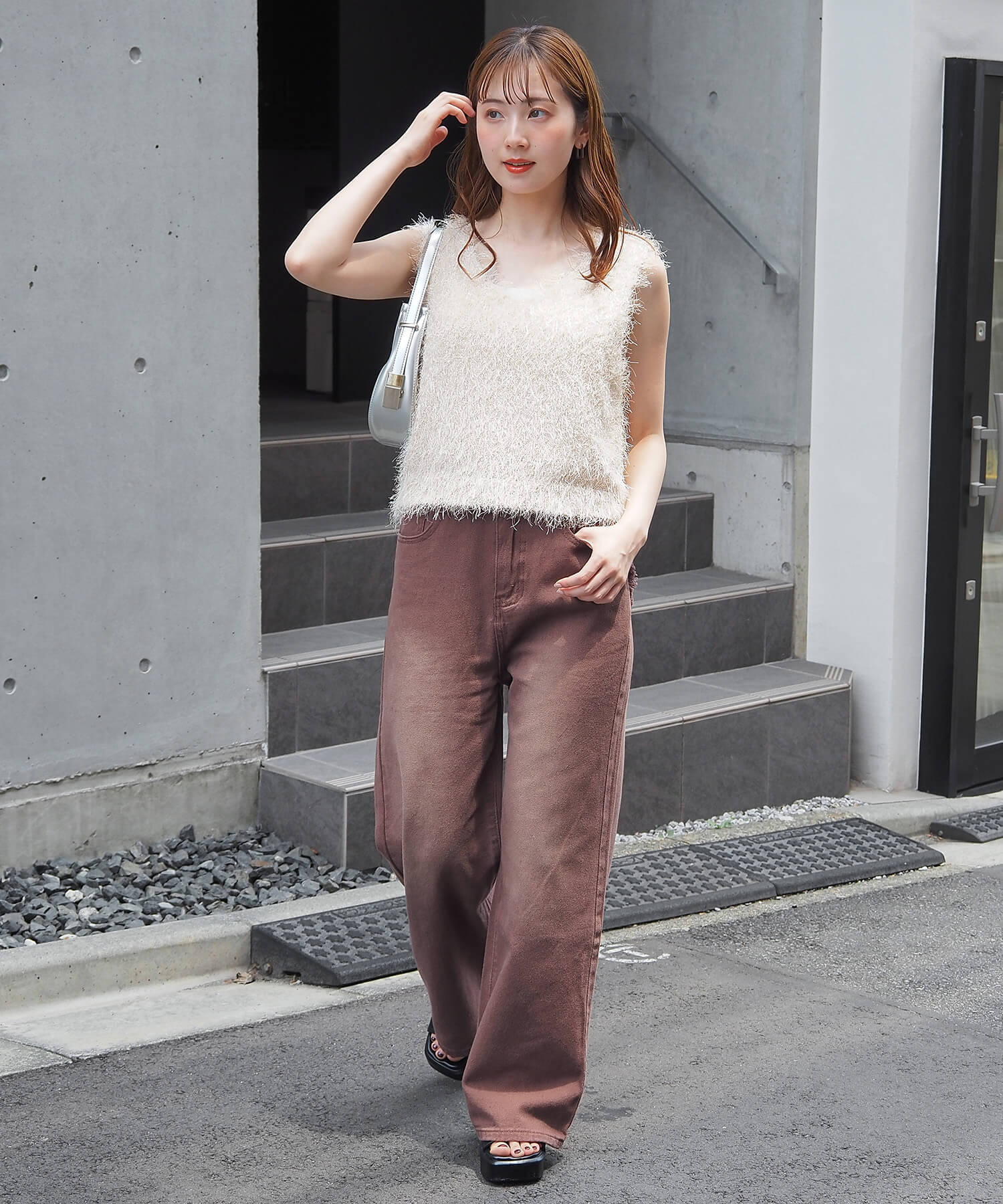 tiptop+pocket ティップトッププラスポケット / ラメフェザー2wayベスト