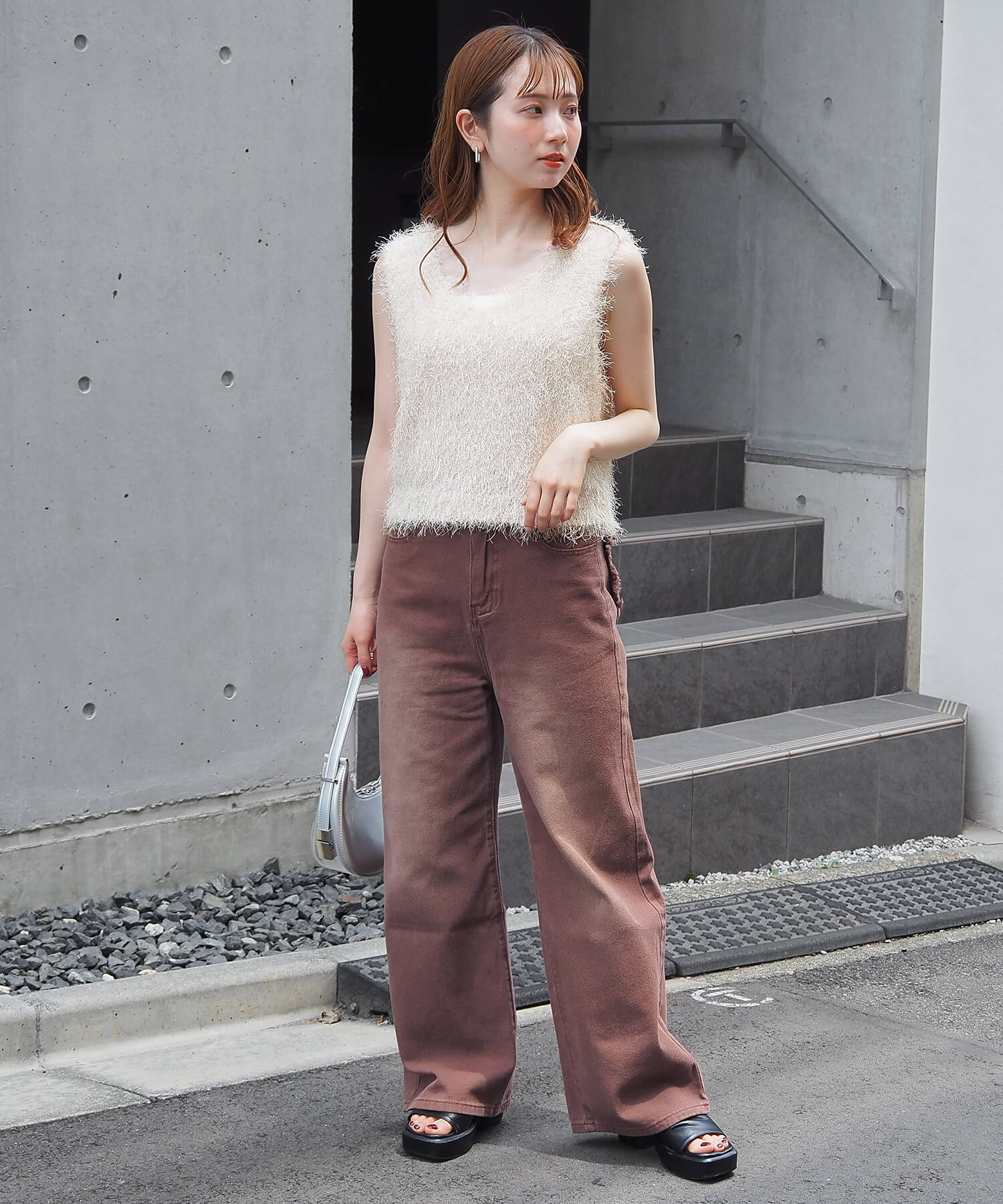 tiptop+pocket ティップトッププラスポケット / ラメフェザー2wayベスト