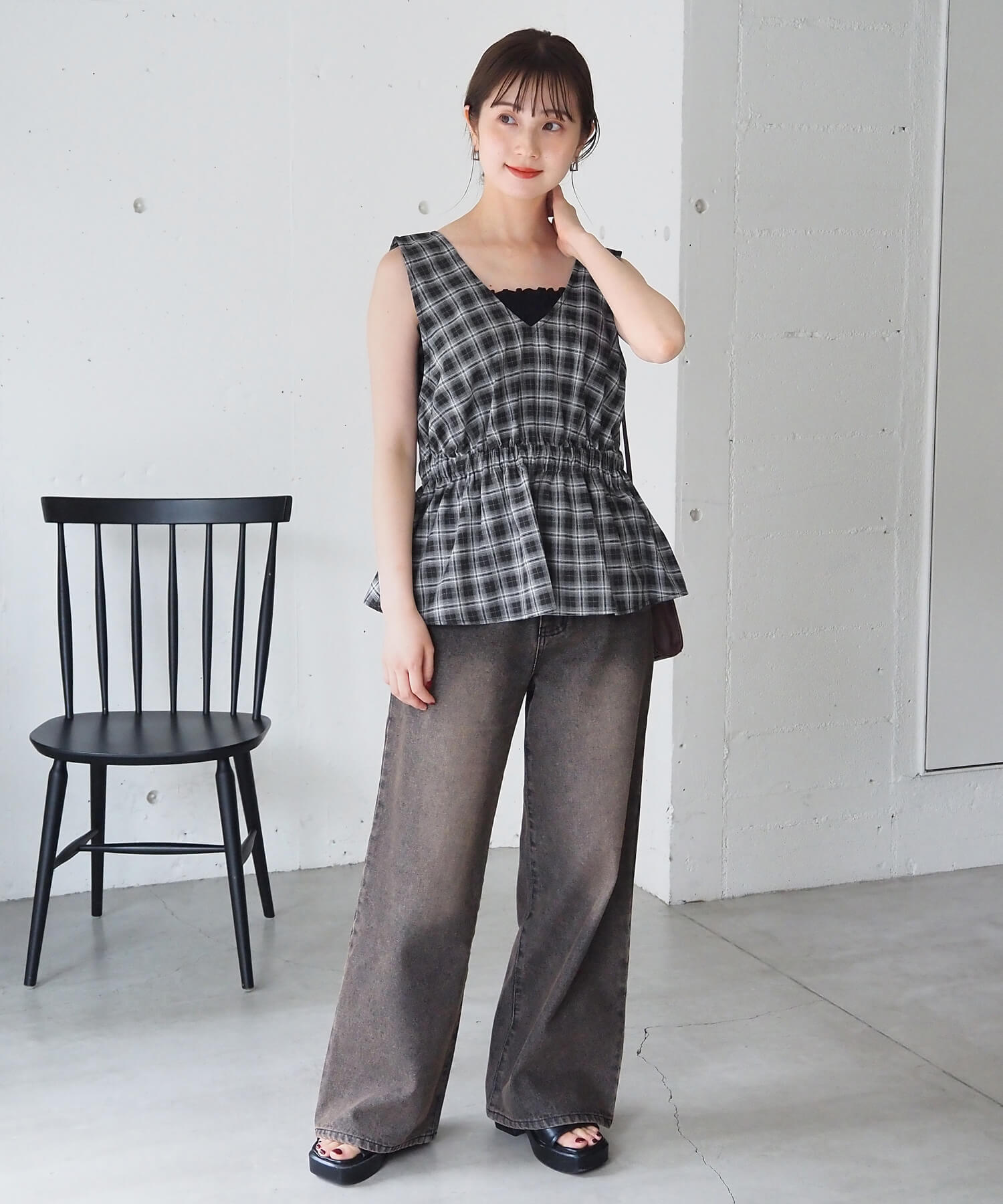 OUR 2wayペプラムベスト シルエットがきれいな2wayペプラムベスト – OURHOME