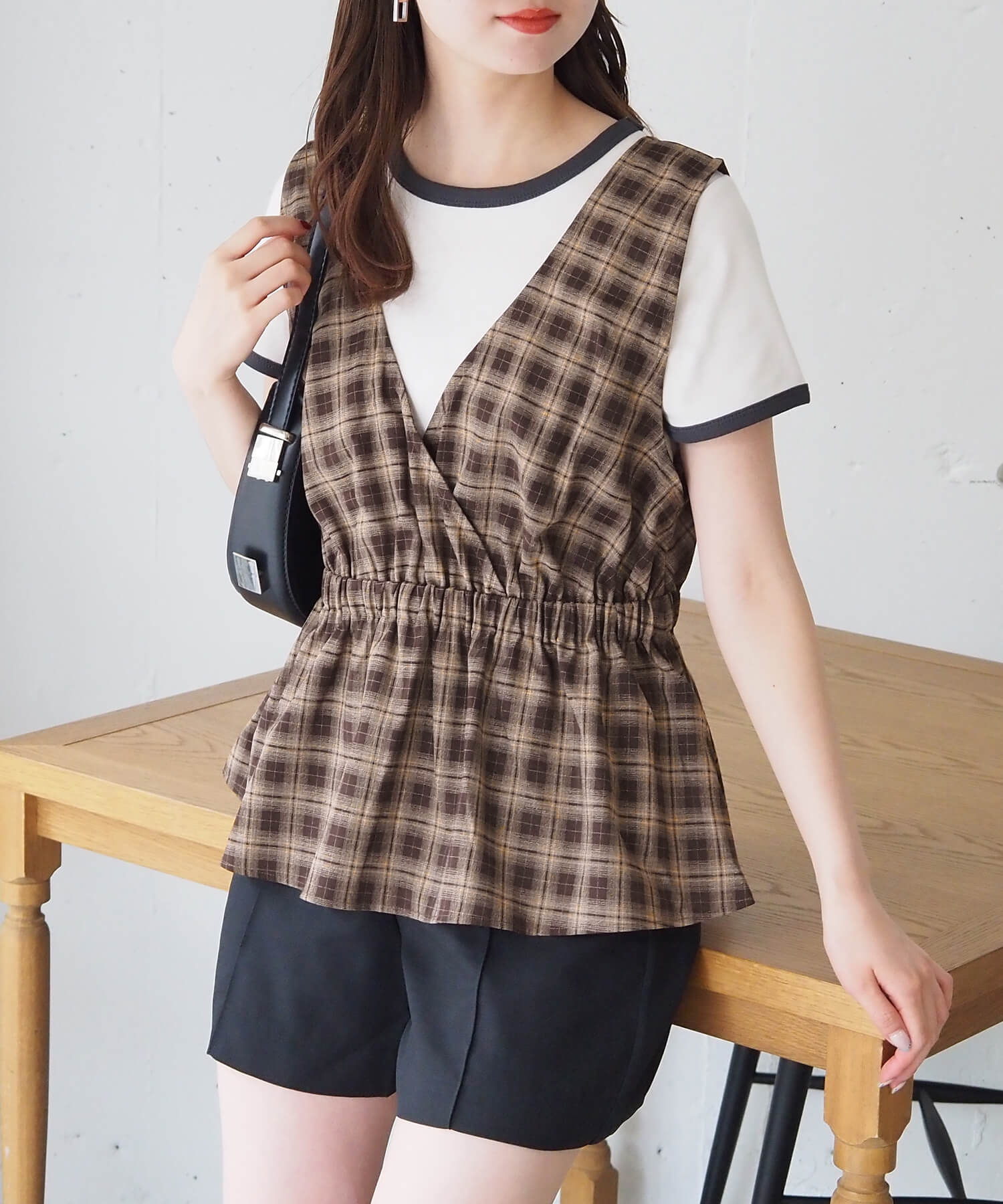 tiptop+pocket ティップトッププラスポケット / チェック前後2way